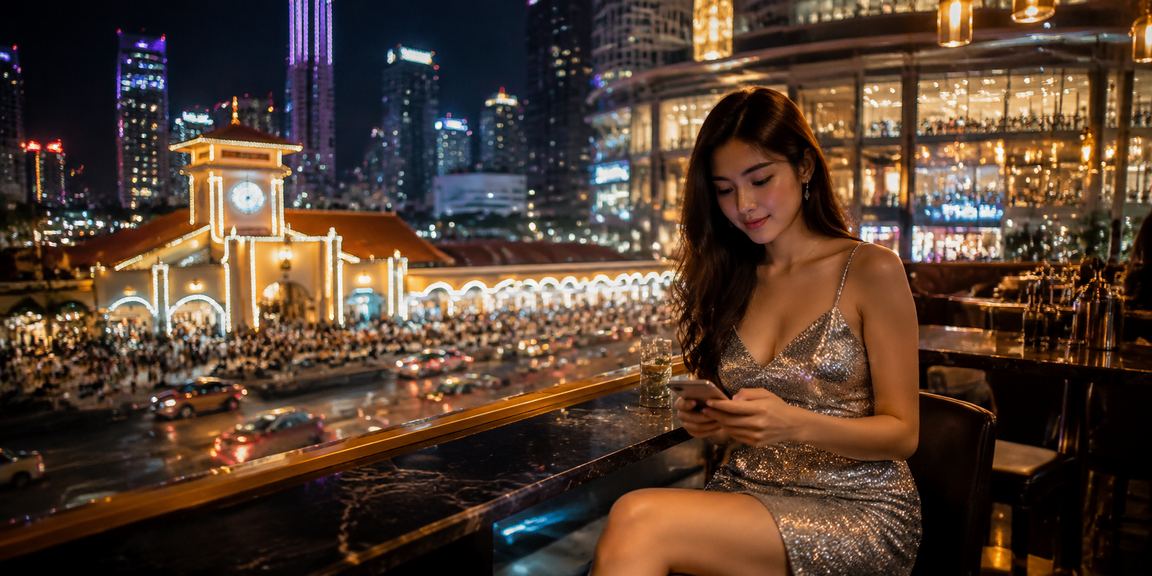 Người dùng kiểm tra điều kiện khuyến mãi trên màn hình điện thoại
